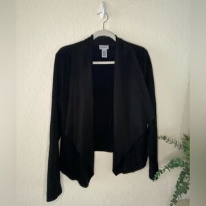 Carmen Marc Valvo (CMV) Open Front Black Blazer